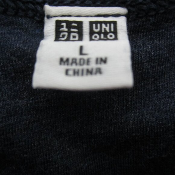 Uniqlo Womens L Navy Blue White Sleeveless Knit Maxi Dress Cotton Modal Nautical - Picture 4 of 9